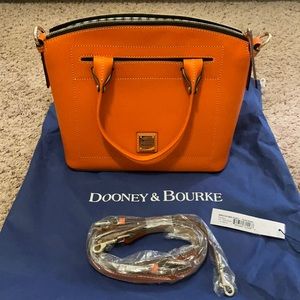 Dooney & Bourke Domed Satchel Pumpkin NWT
